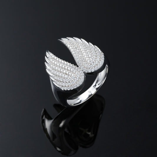 AAAAA Zircon Angel Wing Ring
